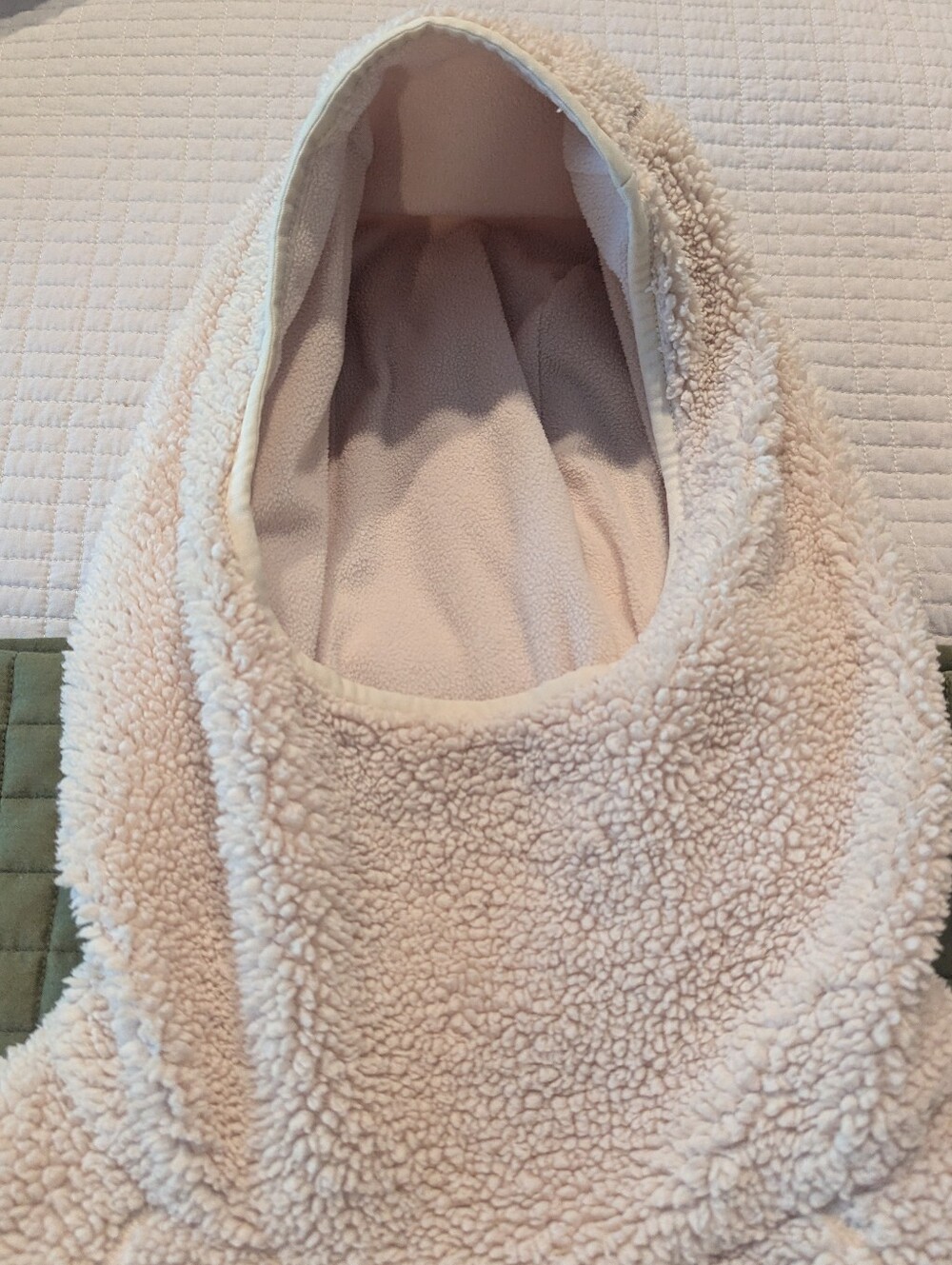 BURTON Lynx Pullover Cream Fleece Cowl Neck Hoodie Medium - Picture 10 of 13